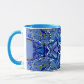 Mug PAULINA ~ Zany 3D Fractal ~ Nuances de bleu (Gauche)