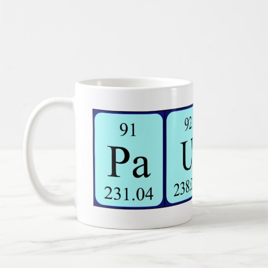 Mug Paulina zone de nom de table périodique (Gauche)