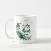 Mug Paume Tropical Gold Cercle Bridesmaid (Gauche)