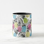 Mug Paumes de grunge d'ananas (Centre)