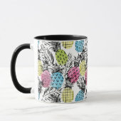Mug Paumes de grunge d'ananas (Gauche)