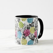 Mug Paumes de grunge d'ananas (Devant droit)