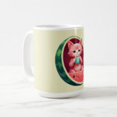 Mug Pause café au chat pastèque (Devant gauche)