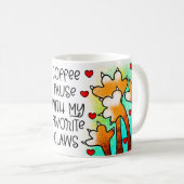 Mug pause café avec mes griffes préférées (Devant droit)