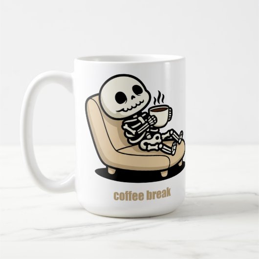 Mug Pause Café – Faucheuse Café à l'humour noir  (Gauche)