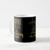 Mug Pause Café – Grandes Idées – Or Noir (Devant gauche)