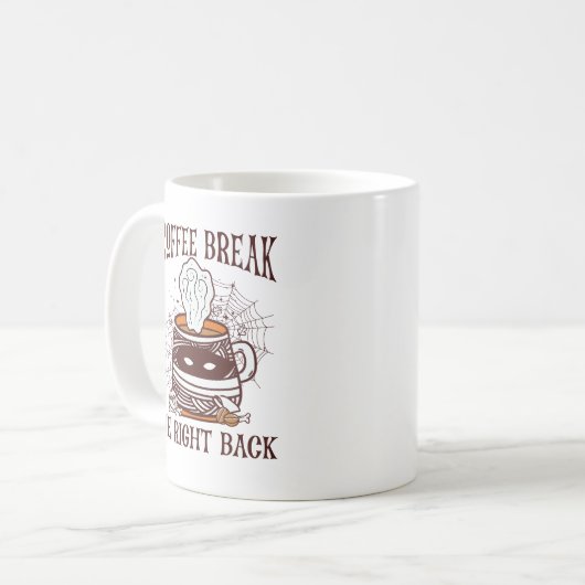 Mug Pause café - Thème Halloween (Devant gauche)