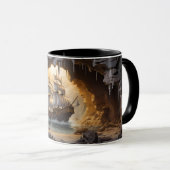 Mug Pause de l'expédition au travers de l'enveloppe de (Devant droit)