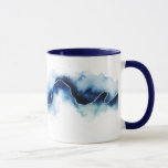 Mug Pause glaciaire<br><div class="desc">Glacial Break III par Grace Popp. Ligne bleue épaisse et éclatante faite dans les tons bleu foncé contre un arrière - plan blanc contraignant.</div>