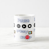 Mug Pause, Jouer, Arrêter Musique (Centre)