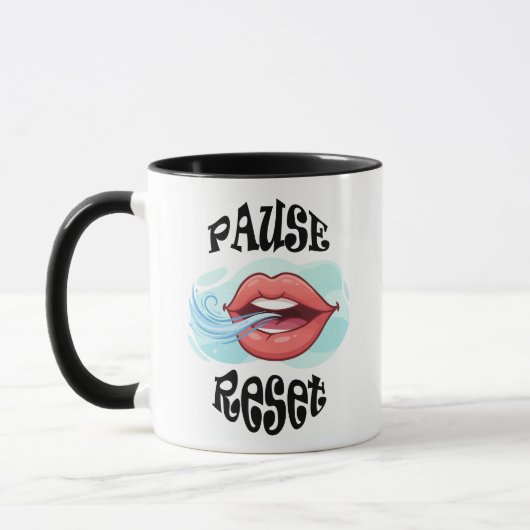 Mug Pause, Respiration, Réinitialiser l'art de la resp (Gauche)