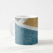 Mug Pavé peint gris, jaune et bleu (Devant gauche)
