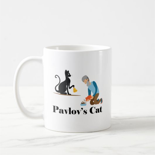 Mug Pavlov's Cat Funny Psychology (Gauche)
