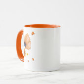 Mug Pavot aquarelle orange (Devant gauche)