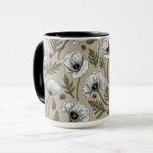 Mug Pavot blanc et coccinelle (Devant gauche)