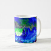 Mug pavot bleu Abstrait fleurs abstraites (Devant droit)