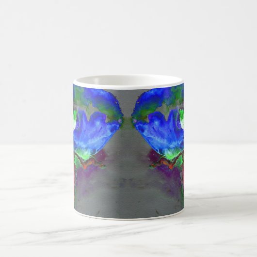 Mug pavot bleu floral Abstrait (Centre)