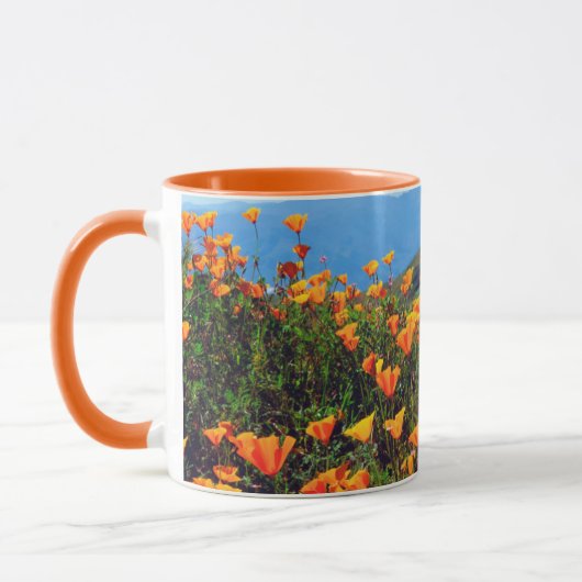 Mug Pavot de Californie recouvrant une colline (Gauche)
