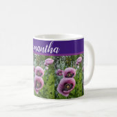 Mug Pavot rose violet Fleurs de pavot Pavois floral (Devant droit)