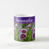 Mug Pavot rose violet Fleurs de pavot Pavois floral (Centre)