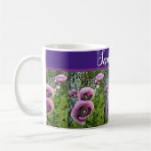 Mug Pavot rose violet Fleurs de pavot Pavois floral (Gauche)