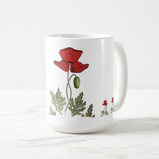 Mug Pavot rouge (Devant droit)