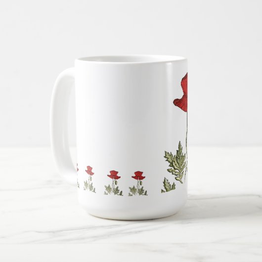 Mug Pavot rouge (Devant gauche)