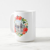 Mug Pavot Rouge Aquarelle Florale Photo (Devant gauche)
