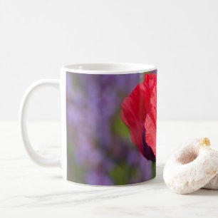 Mug Pavot rouge dans le jardin pourpre