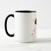 Mug Pavot sauvage libre avec éclaboussure de peinture (Gauche)