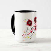 Mug Pavot sauvage libre avec éclaboussure de peinture (Devant gauche)