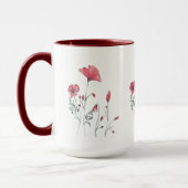 Mug Pavots d'aquarelle (Gauche)
