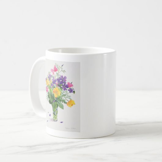 Mug Pavots et géraniums (Devant gauche)