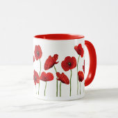 Mug Pavots rouges (Devant droit)