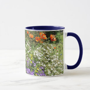 Mug Pavots rouges en photographie colorée de parterre