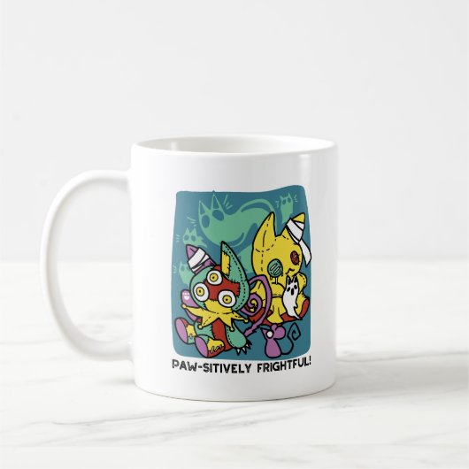Mug Paw-sitively Frightful | Monstrous Cats Halloween  (Gauche)