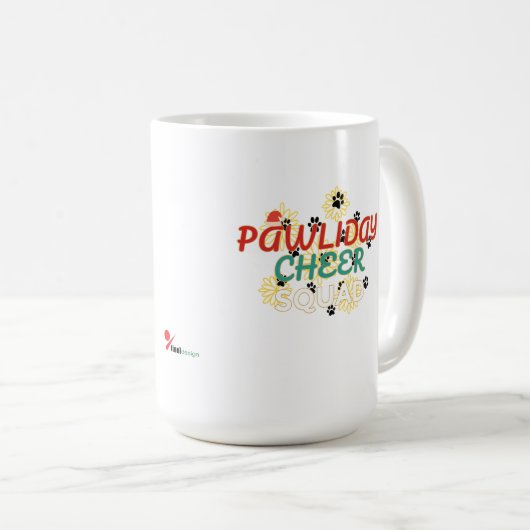 Mug Pawliday Cheer Squad – Funny Christmas for pet lov (Devant droit)