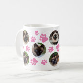 Mug Pawprint de chat rose 8 Photo Collage (Devant gauche)