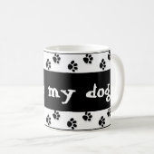 Mug "Pawprints" (tasse de café de style #2) (Devant droit)