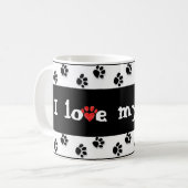Mug "Pawprints" (tasse de café de style #2) (Devant gauche)