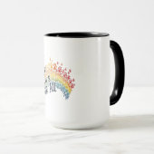 Mug Paws for All – Rainbow Paw Print Unity  (Devant droit)