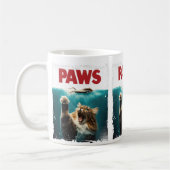 Mug PAWS Parodie Souris Chat Humoristique Chat Chasse (Gauche)