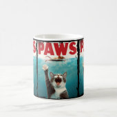 Mug PAWS Parodie Souris Chat Humoristique Chat Chasse  (Centre)