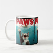 Mug PAWS Parodie Souris Chat Humoristique Chat Chasse  (Gauche)