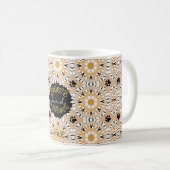 Mug PAWS & REFLECT caramel beige mandala (Devant droit)
