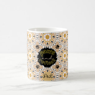 Mug PAWS & REFLECT caramel beige mandala