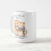 Mug Pawsively in Love Cute Cat Cuddle Cartoon Café (Devant gauche)