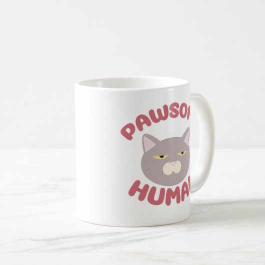 Mug Pawsome Cool humain style de dessin de chat (Devant droit)