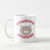 Mug Pawsome Cool humain style de dessin de chat (Gauche)