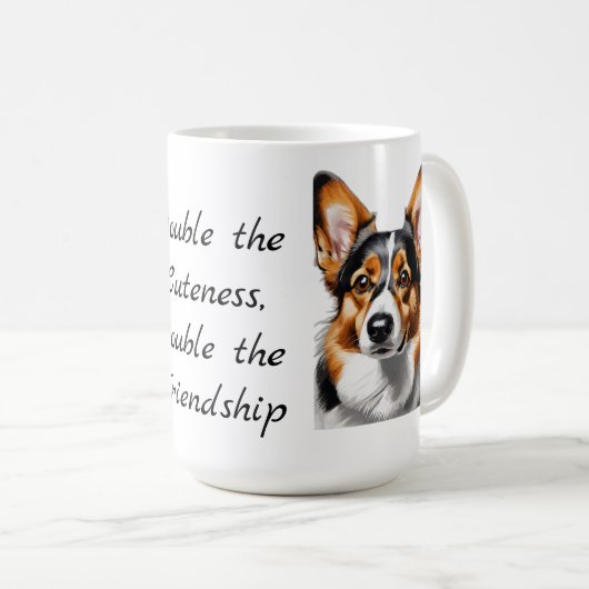Mug Pawsome Corgi Companion Musique (Devant droit)